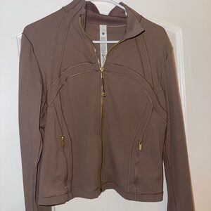lululemon athletica Taupe/Gold Crop Jacket